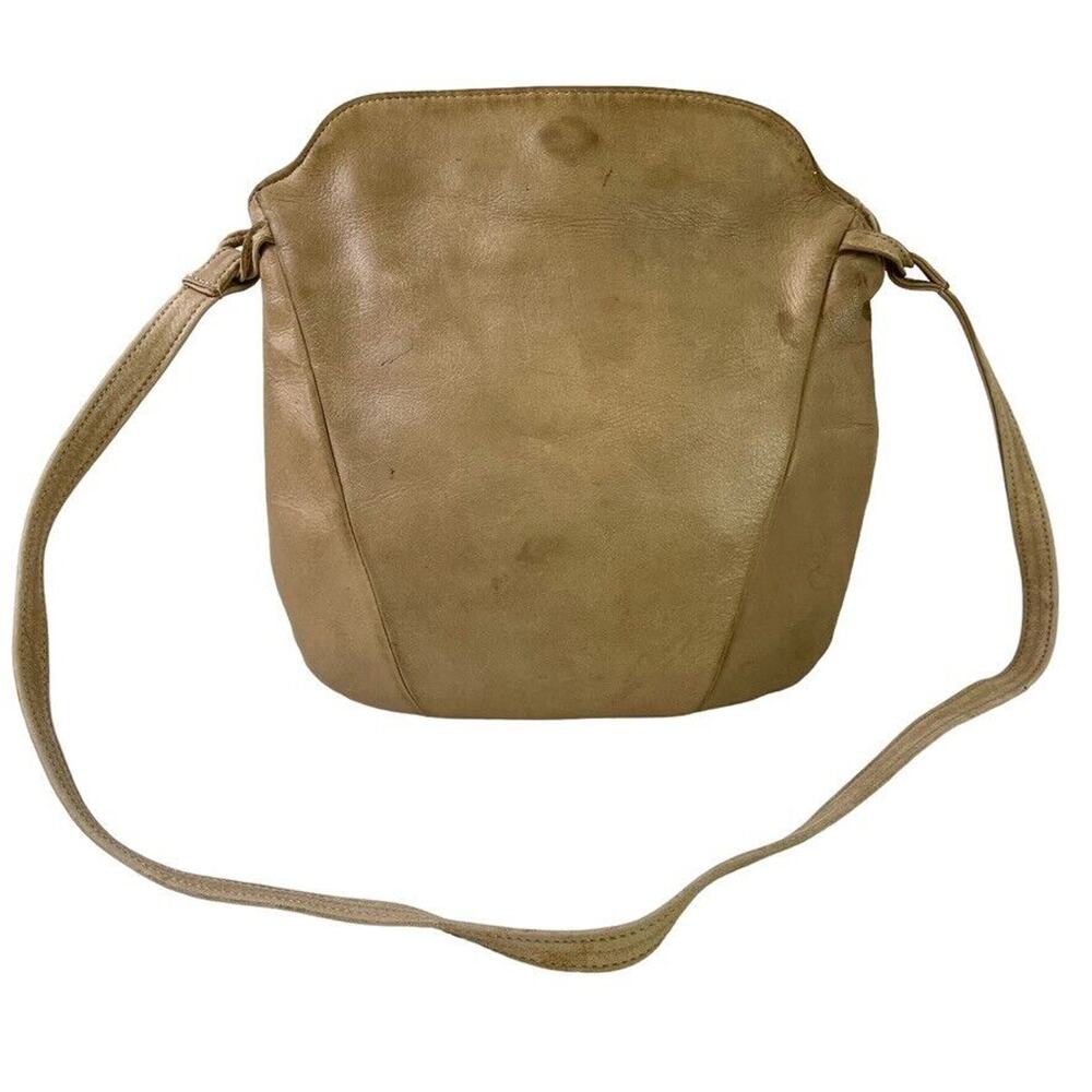 Levis Strauss & Co Leathers Vintage Shoulder Bag Handbag Purse Taupe Beige